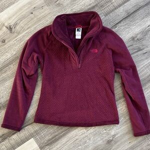 The North Face Maroon Quarter-Zip Fleece